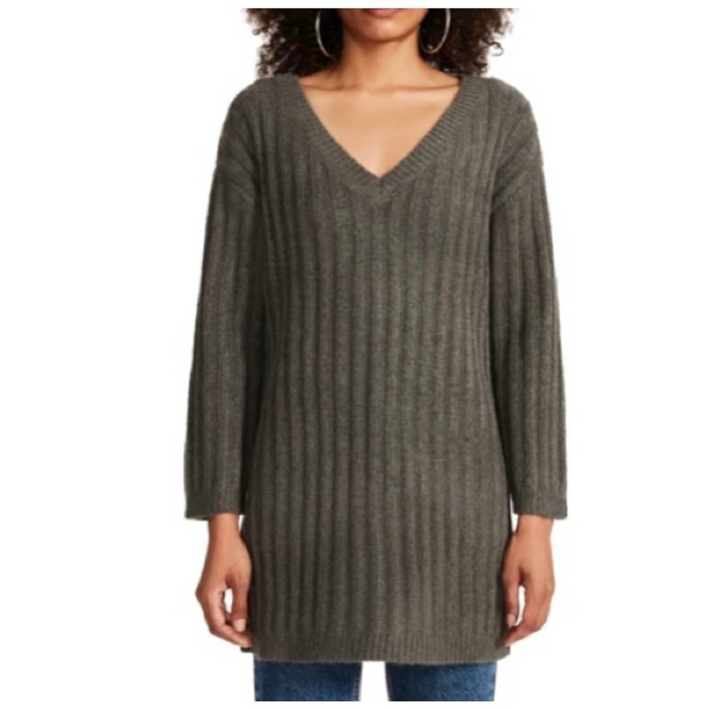BB Dakota Steve Madden Ribbed Pullover Sweater Long Sleeve Gray Size S NWT